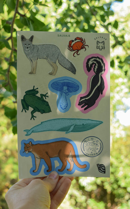Lámina de stickers Salvaje